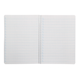 Liderpapel Cuaderno Espiral A4 Pautaguía Tapa Plástico 80 Hojas 90gr Cuadro Pautado 4mm Con Margen Color Azul