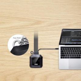 ATEN Switch KVM CS52DP-AT Híbrido DisplayPort y USB-C de 2 Puertos