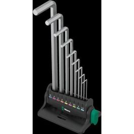 Wera 950/9 Hex-Plus 05022102001 - Juego de llaves Allen métricas de 9 piezas (1.5-10mm), cromadas