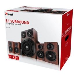 ALTAVOCES TRUST VIGOR 5.1 SURROUND - 150W (RMS 75W) - SUBWOOFER Y ALTAVOCES DE MADERA - MANDO DE BAJOS EN SUBWOOFER - MANDO A DISTANCIA
