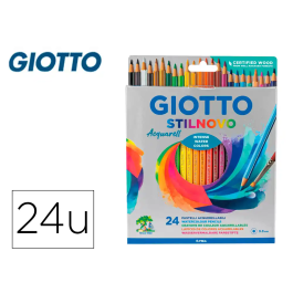Giotto Lápices de Colores Stilnovo Acuarelables Caja de 24 Colores Surtidos Precio: 11.49999972. SKU: B1CD9C45WF