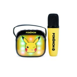 OTL TECHNOLOGIES Altavoz y Micrófono Karaoke LED Pikachu Pokemon Inalámbrico Bluetooth