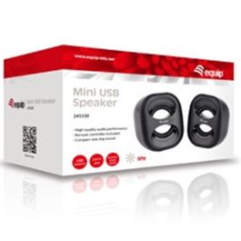 Equip Altavoces 2.0 Mini, Sonido Estéreo Potente, Conexión USB y Jack 3.5 mm, Ideal para PC y Portátiles