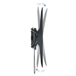 TooQ LP42130T-B Soporte de Pared Fijo Inclinable para TV 60-100" hasta 130kg. Ángulo ±15°, Negro, 130mm, Curvas.