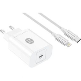 Cargador de Pared Tech One Tech TEC2265/ 1xUSB Tipo-C + Cable Lightning/ 3A/ Blanco