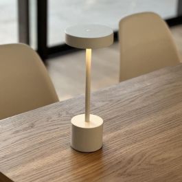 Lumisky LUM3666162006679 Lámpara de mesa inalámbrica Roby White H30 cm Aluminium Touch Blanco mate LED