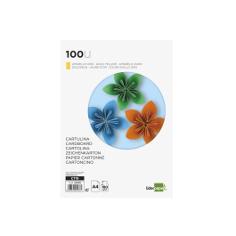Liderpapel Cartulina A4 180g/m2 Oro Paquete de 100 Hojas