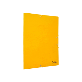 Liderpapel Carpeta Gomas Tres Solapas Cartón Simil Prespan Folio Color Amarillo