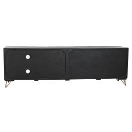 Mueble Tv Colonial DKD Home Decor Negro Dorado 40 x 50 x 160 cm