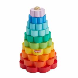 Fisher-Price Pirámide de Madera Apilable con Aros para Bebés, 10 Piezas, 1+ Año Fisher-Price Pirámide de Madera Apilable con Aros para Bebés, 10 Piezas, 1+ Año