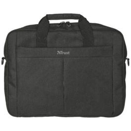 Trust Primo, Maletín Color Negro Para Portatil De Hasta 16'' Compartimento Principal Acolchado Y Correa Para El Hombro Ajustable