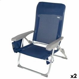 Silla de Playa Aktive Slim Plegable Azul marino 47 x 87 x 58 cm (2 Unidades) Precio: 83.89000059. SKU: B1H95VSVPY