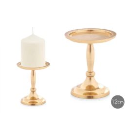 Candelabro Peana Med Dorado 12 cm - Giftdecor, Aluminio, Oro (8 Unidades) Precio: 39.69000013. SKU: B1JBZQEM22
