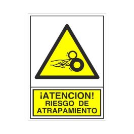 DUVER 398 Señal Adhesiva 148x105 mm Peligro: Riesgo de Atrapamiento (Mano)