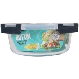 Quttin Fiambrera con Tapa, 1.3L, 20 x 20 x 8.5 cm (6 Unidades)