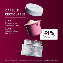 Melvita ARGÁN BIO-ACTIVO Crema Reafirmante Recarga 50 ml para Piel Seca y Falta de Hidratación