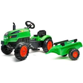 FALK - Tractor de pedal verde X Tractor con capó de apertura y remolque incluido Precio: 94.50000054. SKU: B1F82AMWHZ