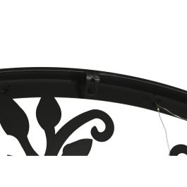 DKD Home Decor Decoración Pared Árbol Cottage Iluminada 25 LED Metal Negro 99x99x2 cm con Pilas AA