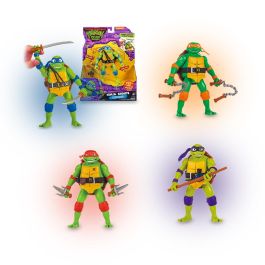 Figura tortugas ninja deluxe articulada. con sonidos y accesorios.15cm - modelos surtidos