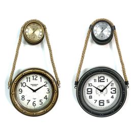 DKD Home Decor Reloj de Pared Vintage Dorado Negro 8 x 50 x 28.5 cm (2 Unidades) Precio: 38.50000022. SKU: S3041482