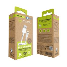 muvit for change cable USB a Lightning MFI 2,4A/12W 1,2m blanco