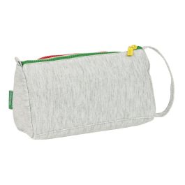 Estuche Escolar con Accesorios Benetton Pop Gris 20 x 11 x 8.5 cm (32 Piezas)