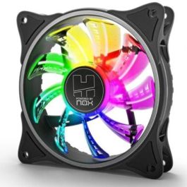 Nox NXHUMMERAFAN Ventilador PC 120mm Iluminación LED ARGB, Ultra Silencioso con Pads Antivibración, Alto Flujo de Aire, Conexión 3 Pines