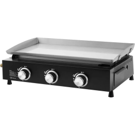 Cookingbox Plancha de Gas Cuenca 3 Quemadores, Superficie de Cocción 61 x 35 cm con Cámara de Acero