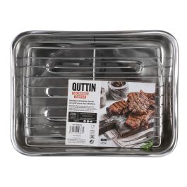 Quttin Bandeja Rectangular con Parrilla 38 x 28 cm (4 Unidades)