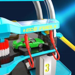 Molto Parking Future 6 plantas 152 cm, Pista de coches con helipuerto y elevador automático para niños 3+ años