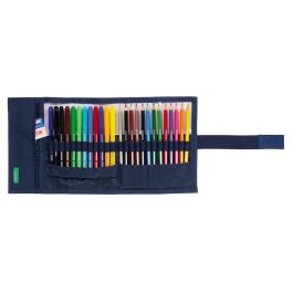 Plumier Benetton Cool Azul marino 7 x 20 x 7 cm Enrollable 27 Piezas