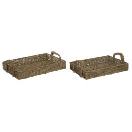 Bandeja Tropical DKD Home Decor Natural 35 x 15 x 50 cm Set de 2 Precio: 28.58999979. SKU: B1EYAMQ53R