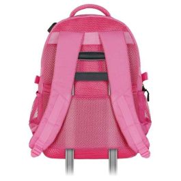 Karactermania Barbie Run. Plus Fan Varsity Mochila Escolar Rosa 44x34x21 cm con Puerto USB y Compartimentos Múltiples