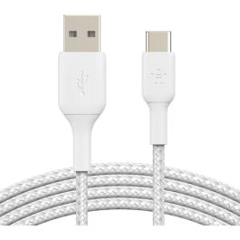 Belkin Cable USB-C a USB-A Recubierto 15cm Blanco