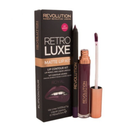 Set Makeup Revolution: Retro Luxe, Matte, Liquid Lipstick, Royal, 5.5 ml + Retro Luxe, Lip Liner, Royal, 1 g Precio: 11.68999997. SKU: B1KCH82EM6