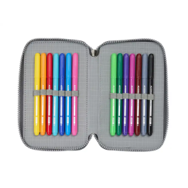 Portatodo Real Madrid C.F. Gris 12,5 x 19,5 x 5,5 cm 37 Piezas