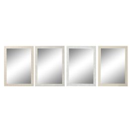 Espejo de pared DKD Home Decor Marfil 70 x 2 x 97 cm (4 Unidades)