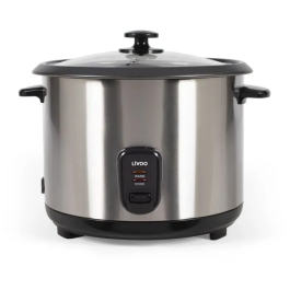 Livoo Olla Arrocera y Vaporera DOC293 de Acero Inoxidable, 2.8L, 1000W, Mantiene Caliente