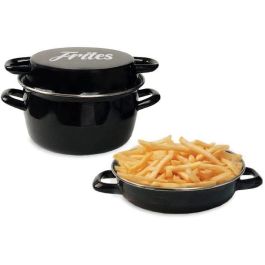 Baumalu Freidora Esmaltada Negra 26 cm, 5 Litros, Compatible Inducción, con Cestillo y Tapa Esmaltada Baumalu Freidora Esmaltada Negra 26 cm, 5 Litros, Compatible Inducción, con Cestillo y Tapa Esmaltada