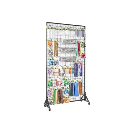 Liderpapel Expositor Metálico para Manualidades con 373 Unidades Surtidas, 40 Ganchos y 3 Bandejas