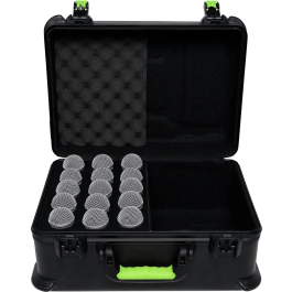 SBG Estuche de Transporte para 15 Micrófonos de Polietileno con Cierre TSA