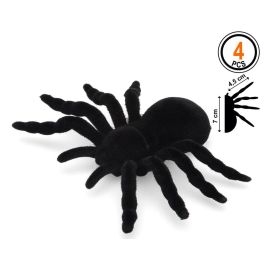 Accesorios Decoración Halloween Arañas Terciopelo Negro 4 Unidades Precio: 1.98999988. SKU: B1KAB6F8VJ