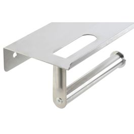DKD Home Decor Portarrollos Plateado Inox 9.7 x 7.5 x 18 cm