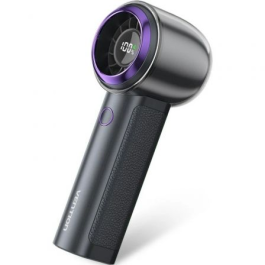 Vention PBBV0 Ventilador de Mano Recargable USB-C, 4 Velocidades, 13000 RPM, Batería 3000mAh, Púrpura