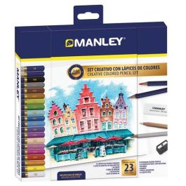 Manley Set Creativo Lápices De Colores 23 Piezas - Alta Pigmentación, Resistencia a la Luz, Incluye Lápiz Grafito y Blender Precio: 13.59000005. SKU: B12V549Y8K