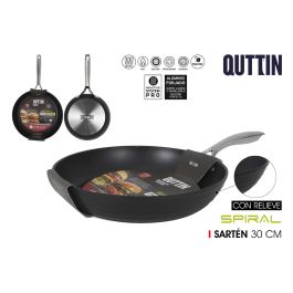 Sartén 30 cm aluminio forjado industrial Full Spiral Quttin (4 Unidades)