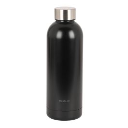 Safta Botella Termo de Acero Inoxidable 500 ml Modelo Business Negra - Dimensiones 7x22,5 cm