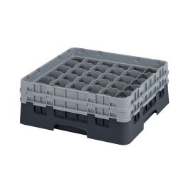 CAMBRO - 36S434-110 - Cesta de lavado 36 comp. 2 alturas - 7,2 cm Ø máx. - alt. máx. 13,5 cm - 50 x 50 x 18,4 cm - Negro Precio: 58.49999947. SKU: B1JMQSLAZ3