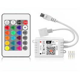 Tuya Controlador LED RGB WiFi 2,4G con Mando IR de 24 Teclas Compatible con App Móvil y Control por Voz Precio: 6.9900006. SKU: B19BL3LL8L