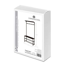 Perchero Negro Hierro 76,2 x 35 x 177,5 cm Perchero Negro Hierro 76,2 x 35 x 177,5 cm